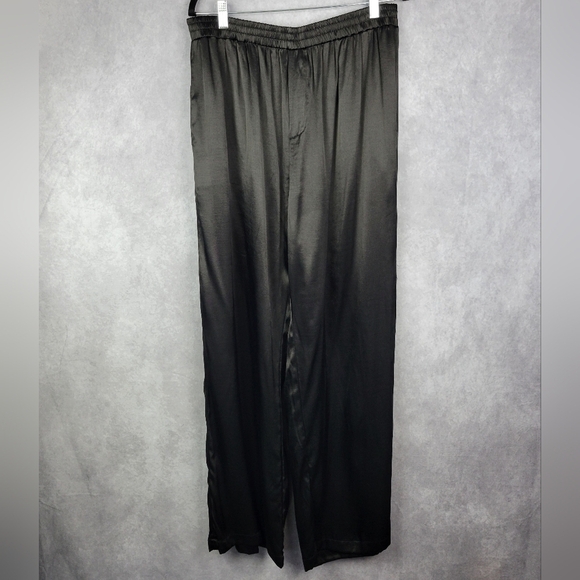 Forever 21 satin black elastic waist pull on pants palazzo pants 3XL - Picture 5 of 12